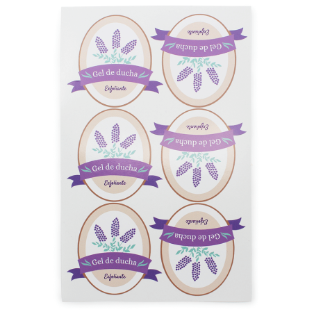 Autocollants de gel douche exfoliant DIY