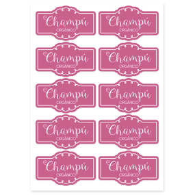 Pegatinas para etiquetar champu Pegatinas para etiquetar champu