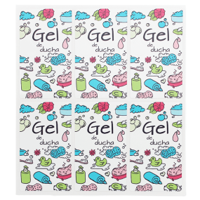 Autocollants de gel douche Autocollants de gel douche