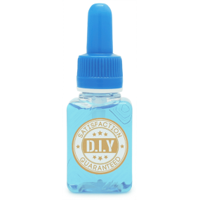 Garrafa pet retangular 35 ml tampa conta-gotas azul
