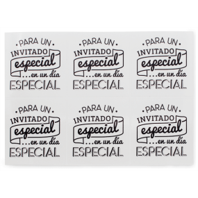 Adesivos personalizaveis para um convidado especial em um dia especial