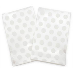 Bolsita de celofan con topos blancos Bolsita de celofan con topos blancos