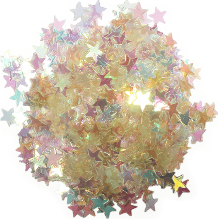 Étoiles cristallines irisées