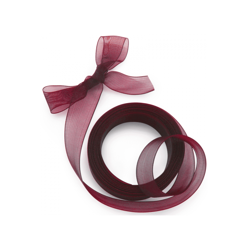 Fita de organza grena