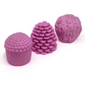 Molde para fazer sabonetes "3 frutos natalinos"