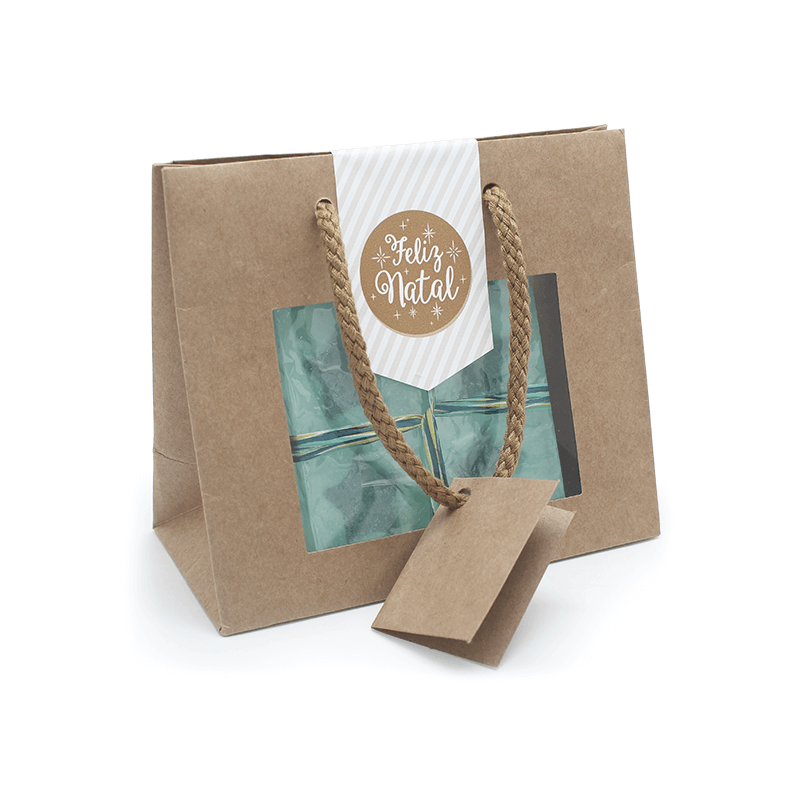 Pegatinas Packaging Navidad, 10 Abetos Grandes con Reborde Dorado