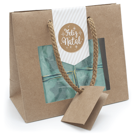 Pegatinas Packaging Navidad, 10 Abetos Grandes con Reborde Dorado