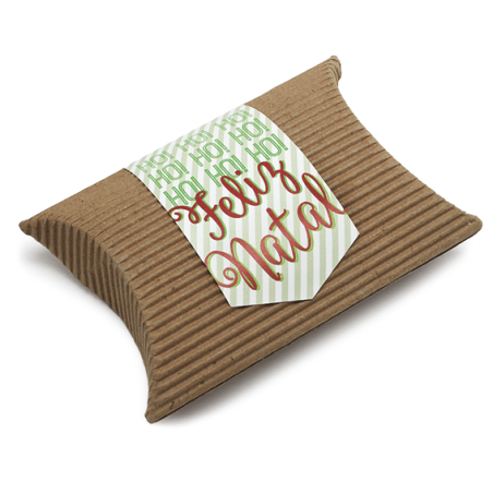 Pegatinas Packaging Navidad, 10 Abetos Grandes con Reborde Dorado
