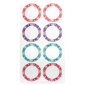 Autocollants ronds colorés