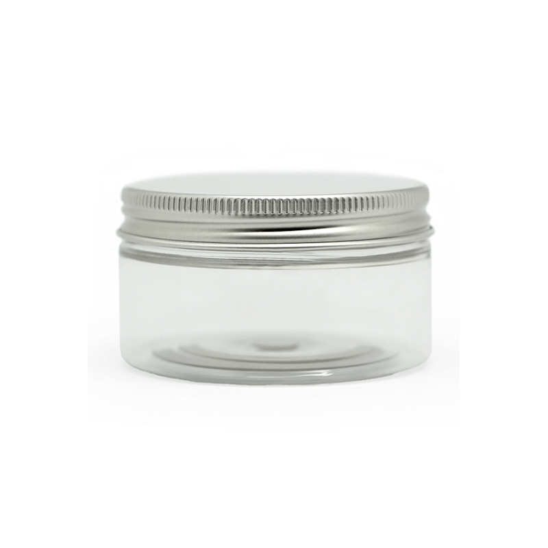 Pot transparent 100 ml couvercle en aluminium