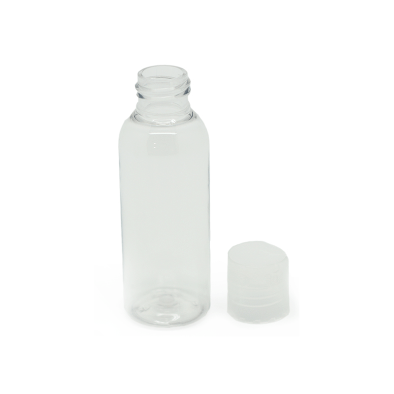 Botella pet transparente larga 50 ml tapón dis-top