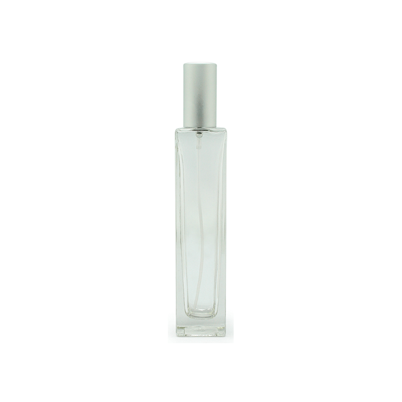 Frasco Perfumero Eva, 100 ml. cristal y tapón pulverizador metálico