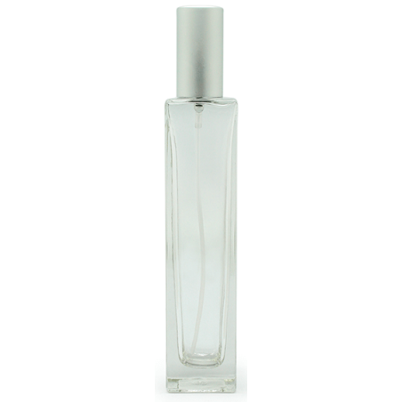 Frasco Perfumero Eva, 100 ml. cristal y tapón pulverizador metálico