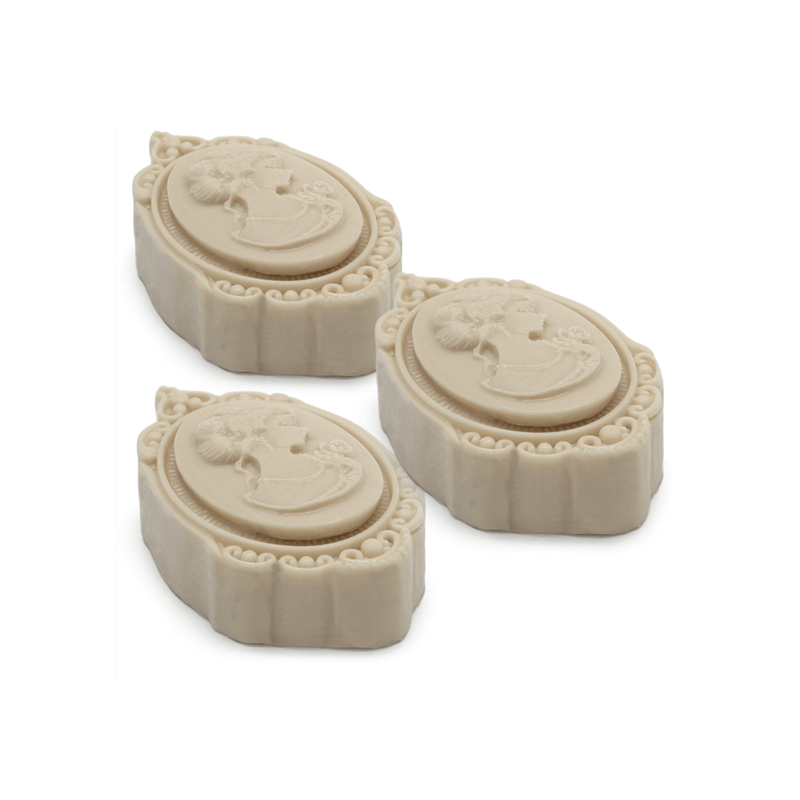 Moule en Silicone Camée Skalica, trois savonnettes.