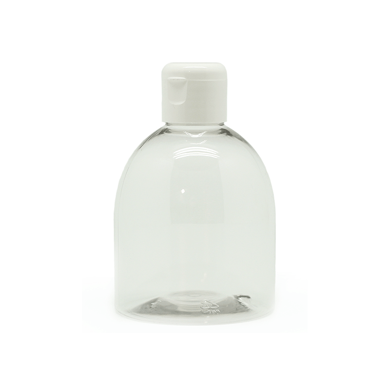 Botella pet transparente bombé 200 ml. tapón bisagra