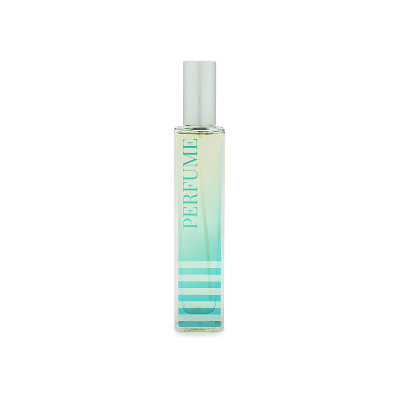 Frasco Perfumero Eva, 100 ml. cristal y tapón pulverizador metálico