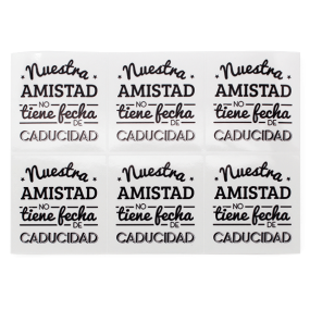 Adesivos para presentes de amizade