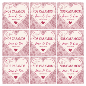 Adesivos personalizaveis, Finalmente nos casamos!