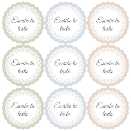 39 Etiquetas Personalizáveis Vintage Renda.