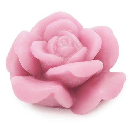 Jabón casero rosa mediana, hecho con moldes y materiales Gran Velada