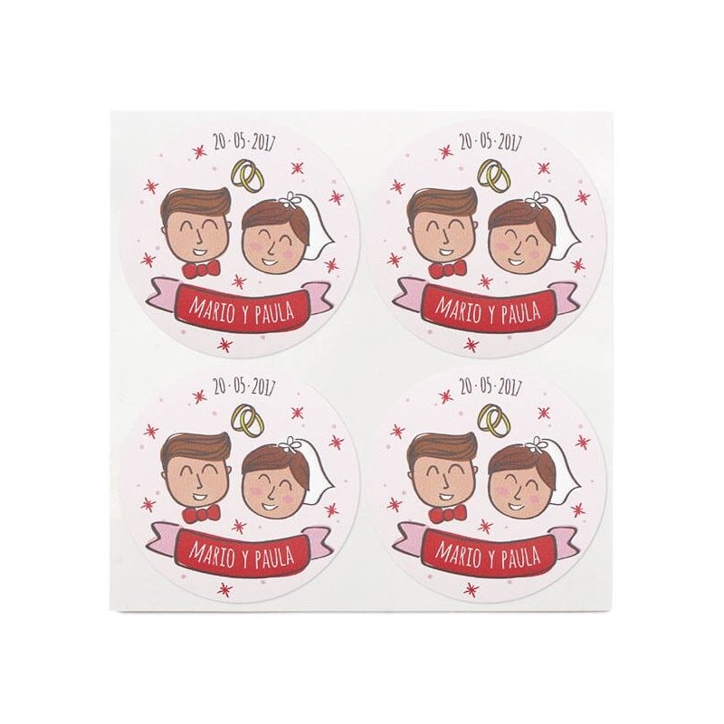 Adesivos de casamento personalizadas - 7