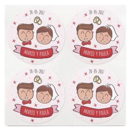 Adesivos de casamento personalizadas - 7