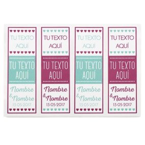 Adesivos personalizados para detalhes de casamento