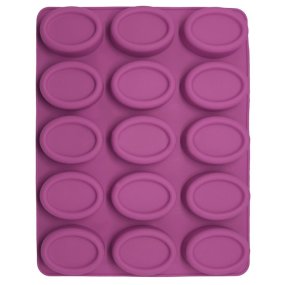 Molde 15 pastillas ovaladas rebordeadas Molde 15 pastillas ovaladas rebordeadas