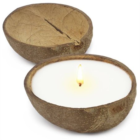 Casca de coco para velas