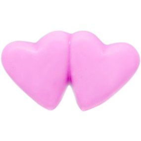 Molde parar hacer jabones corazones unidos