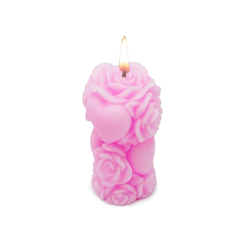 Forma para velas talhadas corações e flores