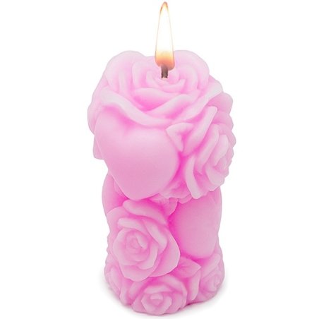 Forma para velas talhadas corações e flores