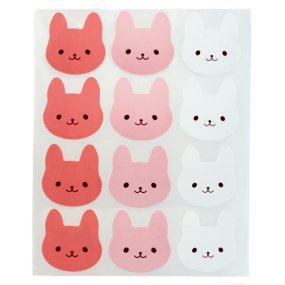 Autocollants pour enfants à visage de lapin Autocollants pour enfants à visage de lapin