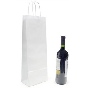 Saco branco para garrafa de vinho
