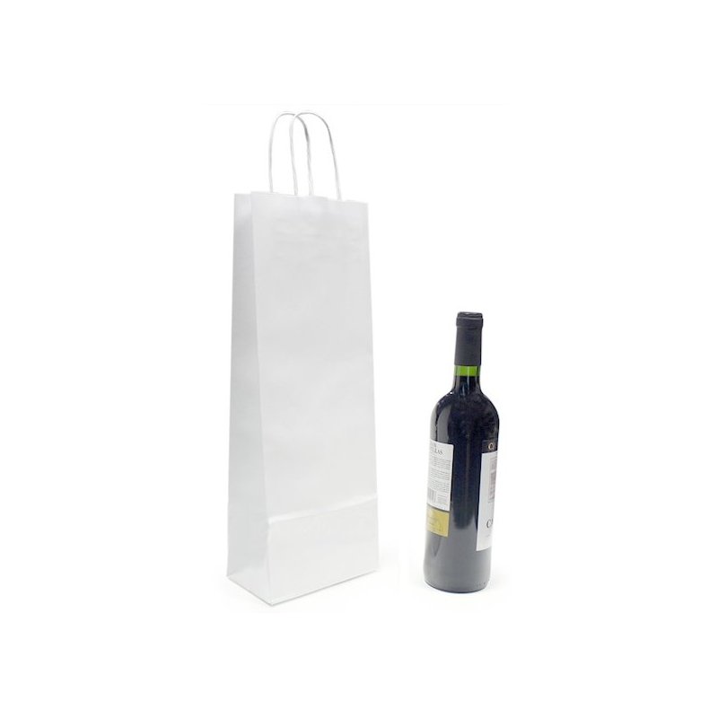 Saco branco para garrafa de vinho