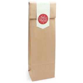Bolsas para botellas con etiqueta navideña Bolsas para botellas con etiqueta navideña