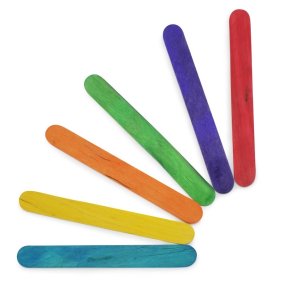 Conjunto de palitos pintados para artesanato
