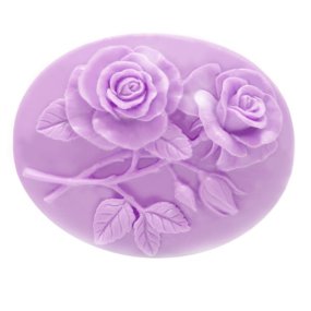 Molde pastilla de jabon dos Rosas Molde pastilla de jabon dos Rosas
