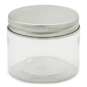 Tarro 50 ml PET recto tapa aluminio Tarro 50 ml PET recto tapa aluminio