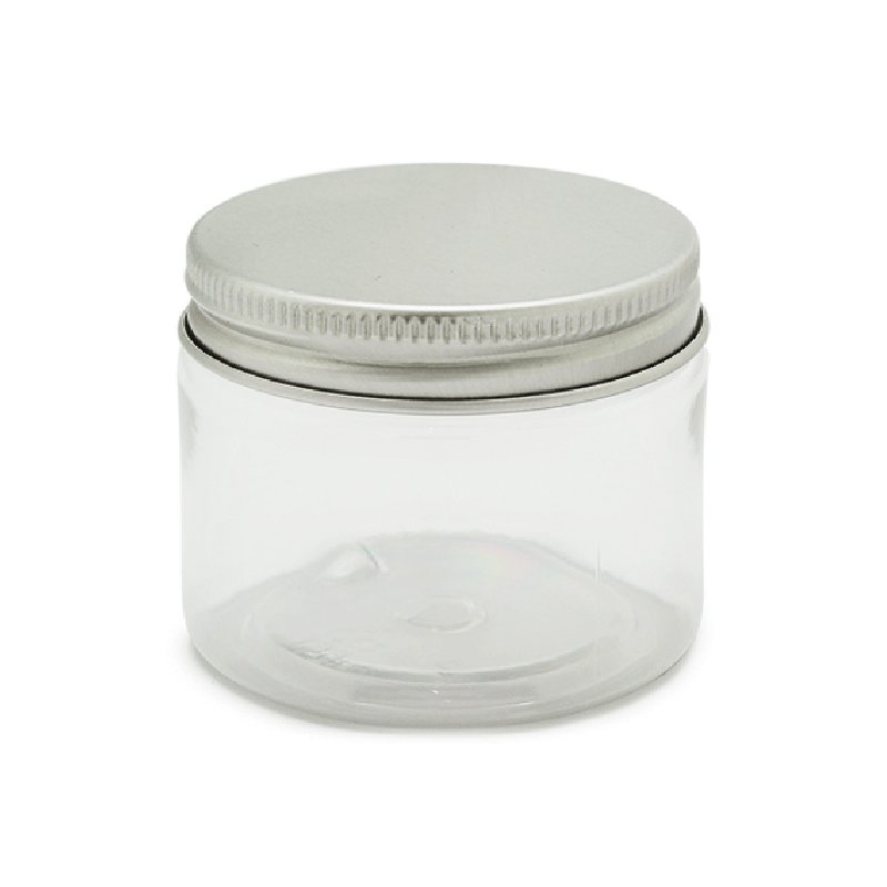 Pot droit PET 50 ml couvercle en aluminium