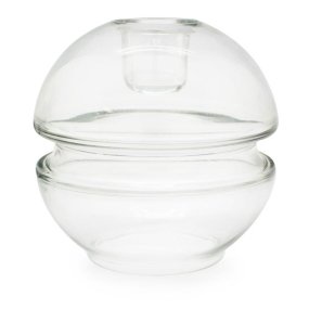 Porta-velas bola vidro