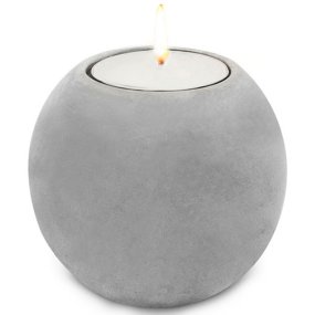 Bougeoir en ciment sphère
