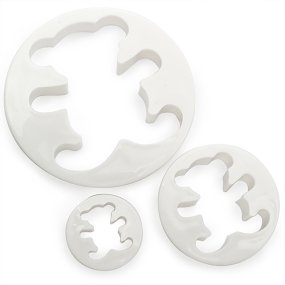 Corta-massas ursinho conjunto de 3 peças Corta-massas ursinho conjunto de 3 peças