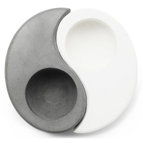 Molde portavelas yin yang Molde portavelas yin yang