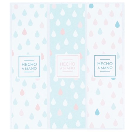 Pegatinas gotas rosa y celeste