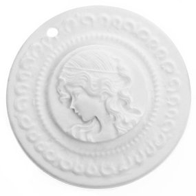 Molde ceramica perfumada camafeo redondo