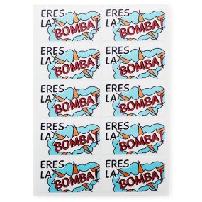 Pegatinas pop art eres la bomba Pegatinas pop art eres la bomba