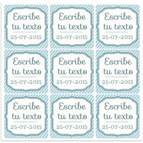 Adesivos Personalizaveis Retro Azuis Adesivos Personalizaveis Retro Azuis