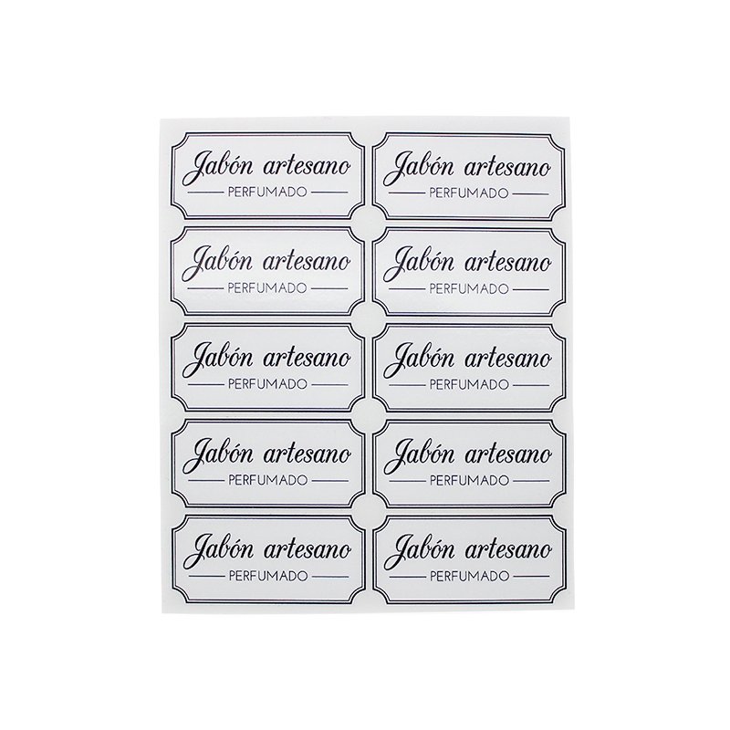 Autocollants de savon artisanal parfumé