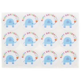 Etiquetas autocolantes Happy Birthday